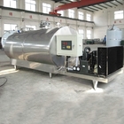 PU Insulation 6000l Freezer Milk Cooling Tank With  Refrigeration Compressor