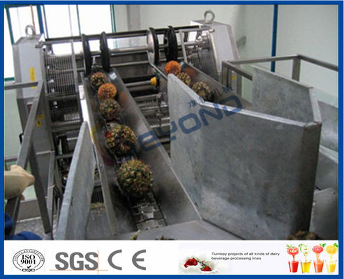 Línea de transformación completamente automática de la piña del control del PLC para las máquinas de proceso del zumo de fruta