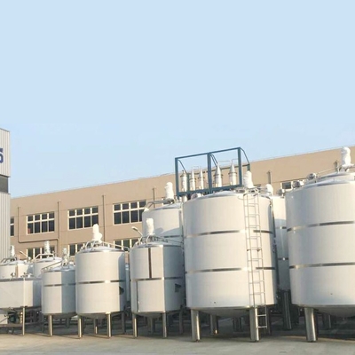Cylindrical Stainless Steel Tanks For Milk Processing Storage